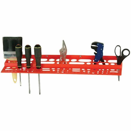 QUANTUM STORAGE SYSTEMS Red Polypropylene Tool Rack RTR-96